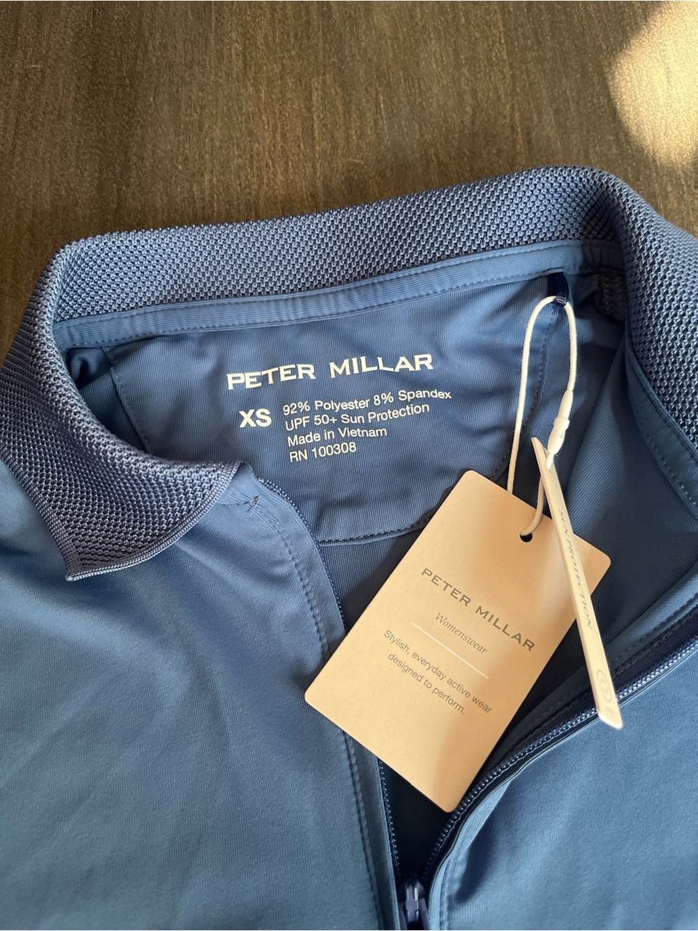 Peter Millar Slate Blue Kesick Lightweight Quarter Zip NWT